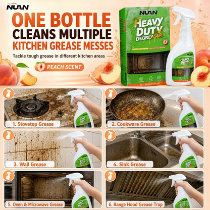 NUAN heavy duty degreaser-Range Hood Cleaner Spray, Heavy Duty Kitchen Grease Remover for Hood Filters, Stovetops, Backsplash & Stainless Steel Surfaces