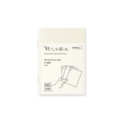 3-Pack MD Paper Notebook Light (A7 size) / Midori