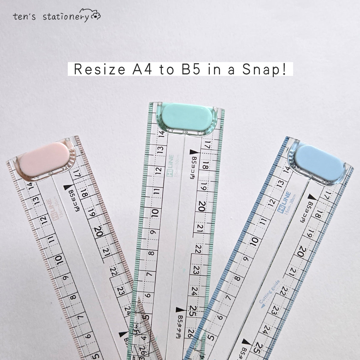 A4 to B5 Trim Ruler / KUTSUWA