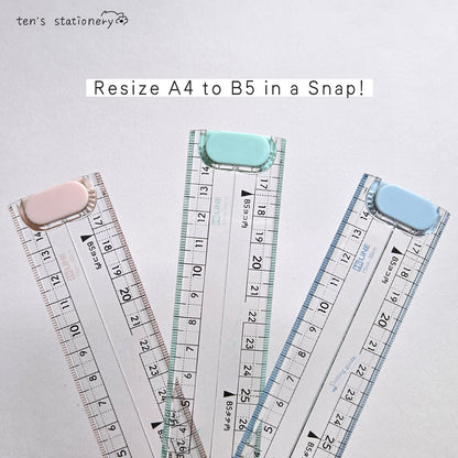 A4 to B5 Trim Ruler / KUTSUWA